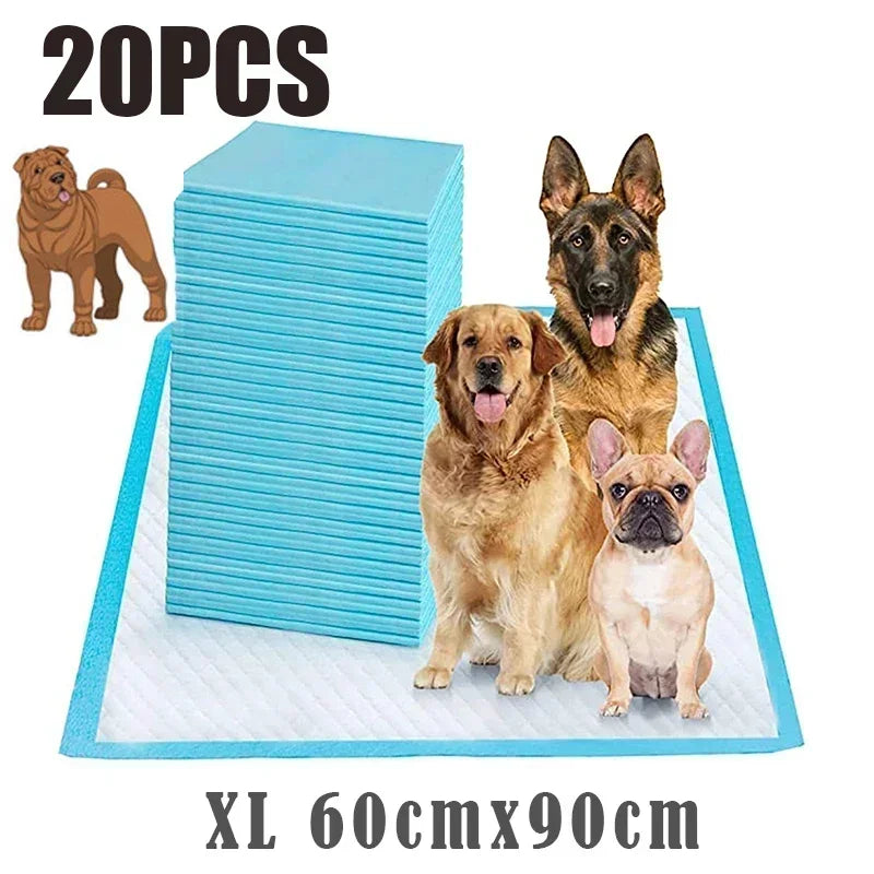 20/40/50/100-Pack Ultra Absorbent Pet Diaper Pads for Dogs &Cats Odor-Control Puppy Pee Mats Disposable Litter Toilet Solutions