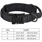 Tactical Dog Collar, Adjustable Military Training Nylon Dog Collar with Control Handle and Heavy Metal Buckle for Medium and Lar