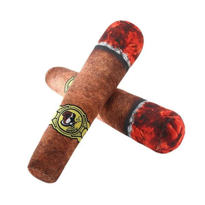 Dog Bite Toy Simulation Cigar Funny Interactive Sound Puppy Toy Dog Chew Squeak Toy Pet Accessories