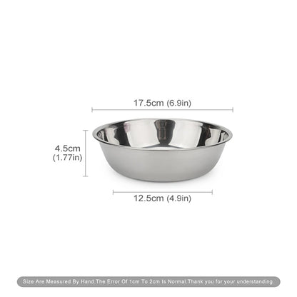 Dog Bowl Stainless Steel Pet Feeding Bowl Cat Food Drinking Feeder Bowl Durable Cheap For Small Medium Big Dogs