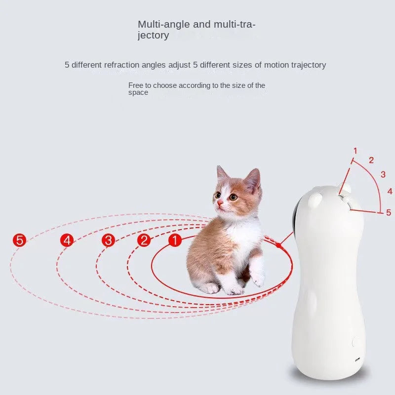 Pet Fully Automatic Cat Teaser Red Light Laser Self-Pleasure Relief Pet Supplies Infrared Cat Teasing Stick Cat Toy