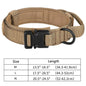 Tactical Dog Collar, Adjustable Military Training Nylon Dog Collar with Control Handle and Heavy Metal Buckle for Medium and Lar