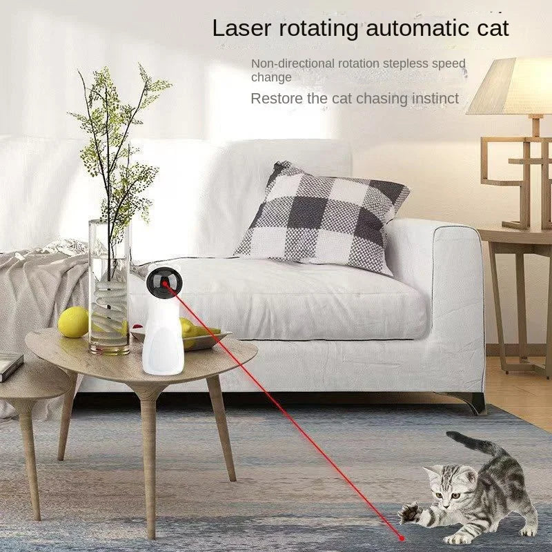 Pet Fully Automatic Cat Teaser Red Light Laser Self-Pleasure Relief Pet Supplies Infrared Cat Teasing Stick Cat Toy