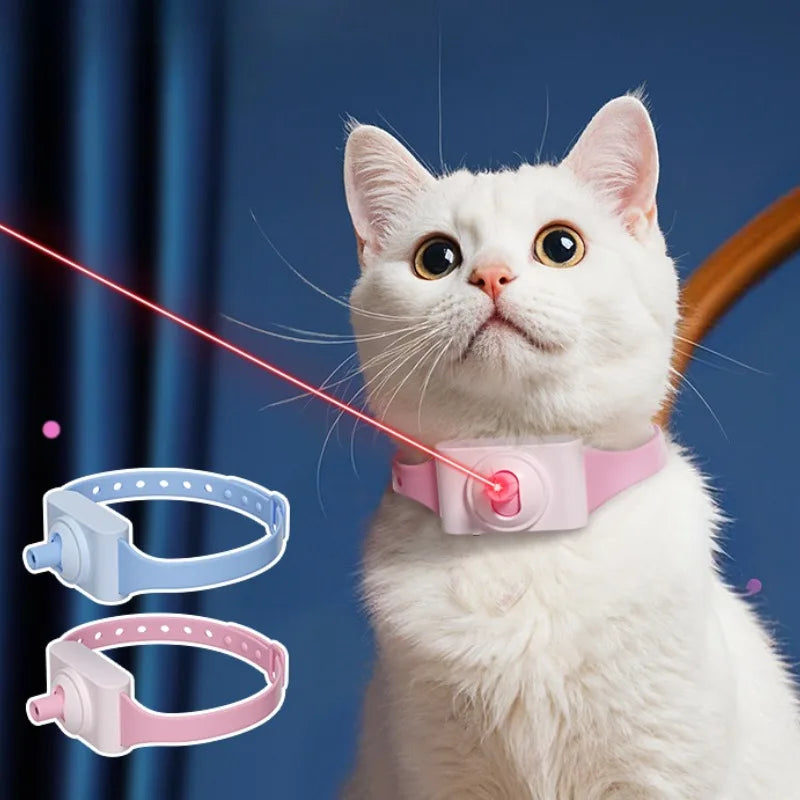 New Cat Laser Toy Cat Teaser Laser Collar Cat Interactive Toys For Indoor Kitten Automatic Cats Toy Pet Supplies