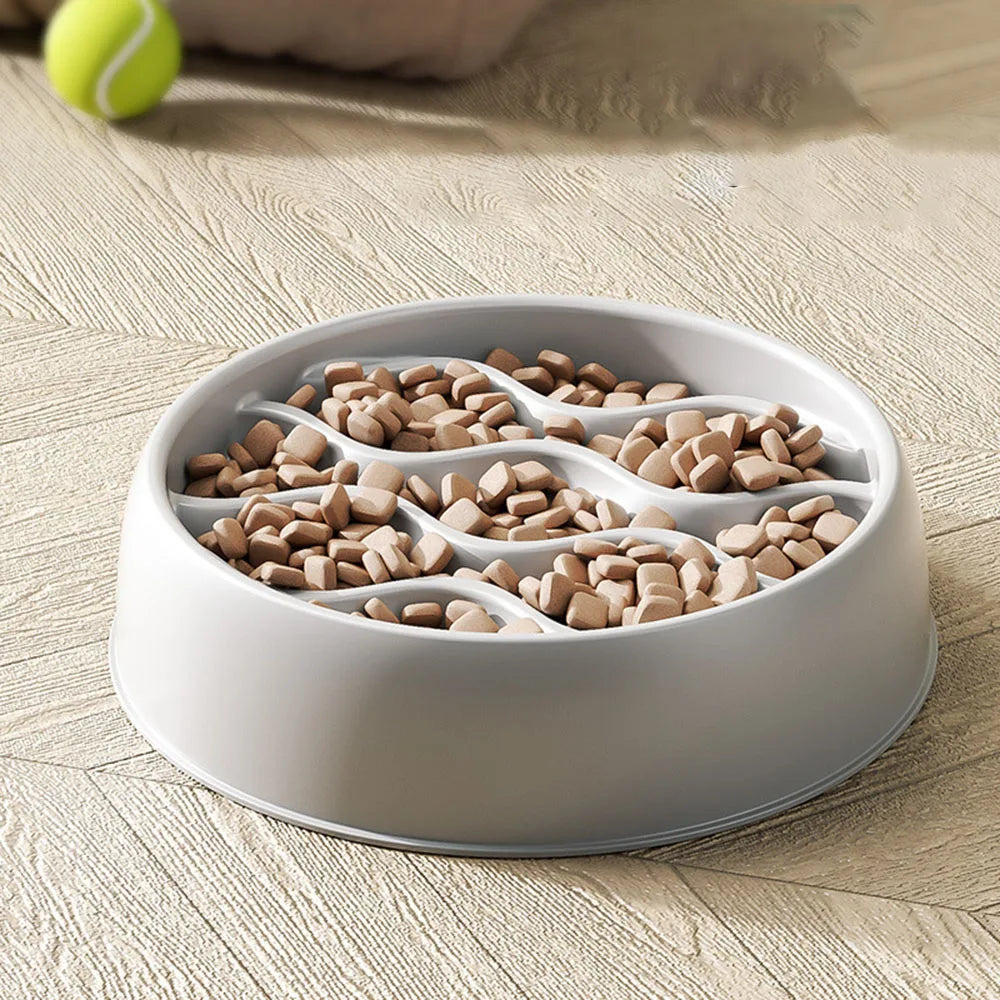 Cat Bowls & Food Dishes - Anti-Splash Pet Feeding Set, Slow Feeder Bowl to Prevent Choking, Ideal for Cats to Eat Slowly