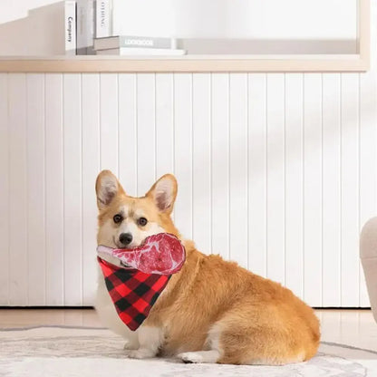 Interactive Stuffed Dog Chew Toy for Small and Medium Dogs Squeak Toy Realistic Steak Shape to Reduce Boring & Anxiety