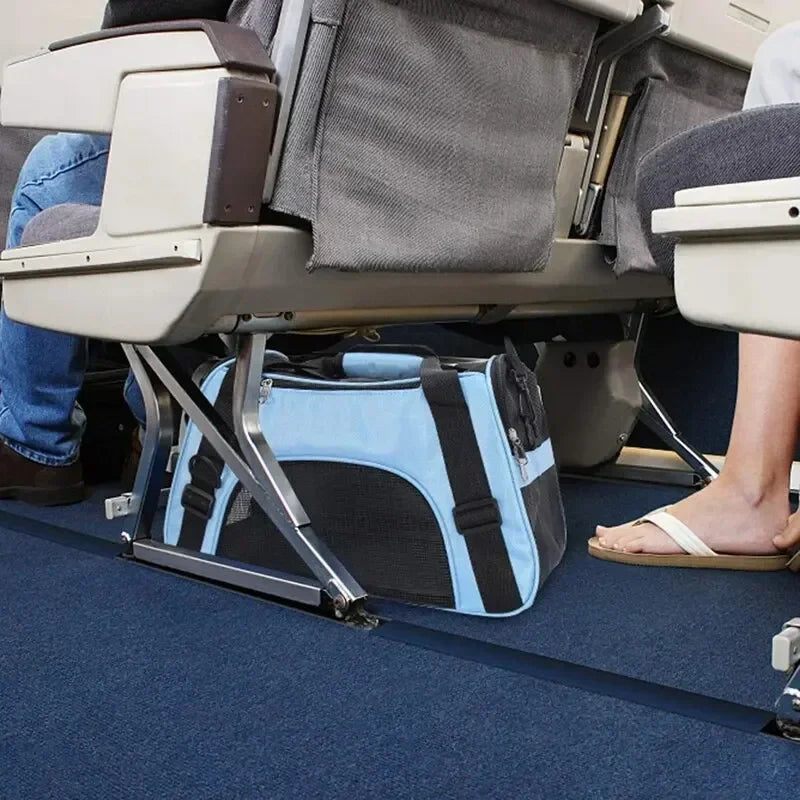 Pet Portable Foldable Four Sided Breathable Mesh Pet Bag Cat and Dog One Shoulder Travel Bag Crossbody Handbag Backpack Cat Bag